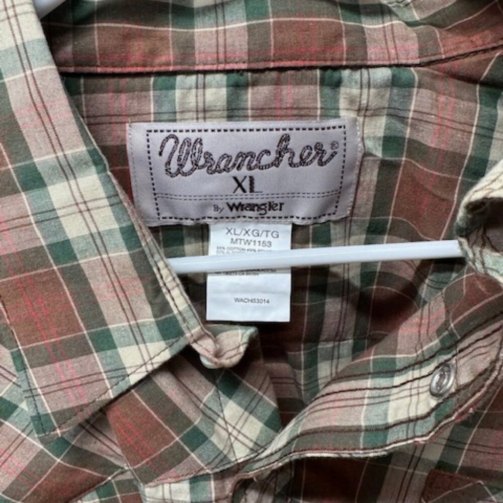 Wrangler Wrancher Pearl Snap Shirt Men's Size XL